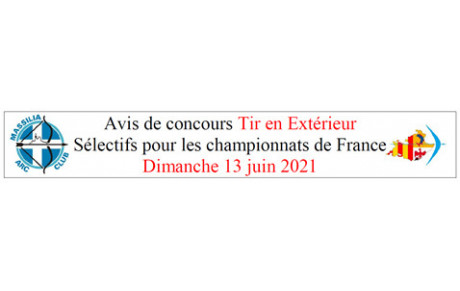 Avis de concours Tir en Extérieur 13 juin 2021